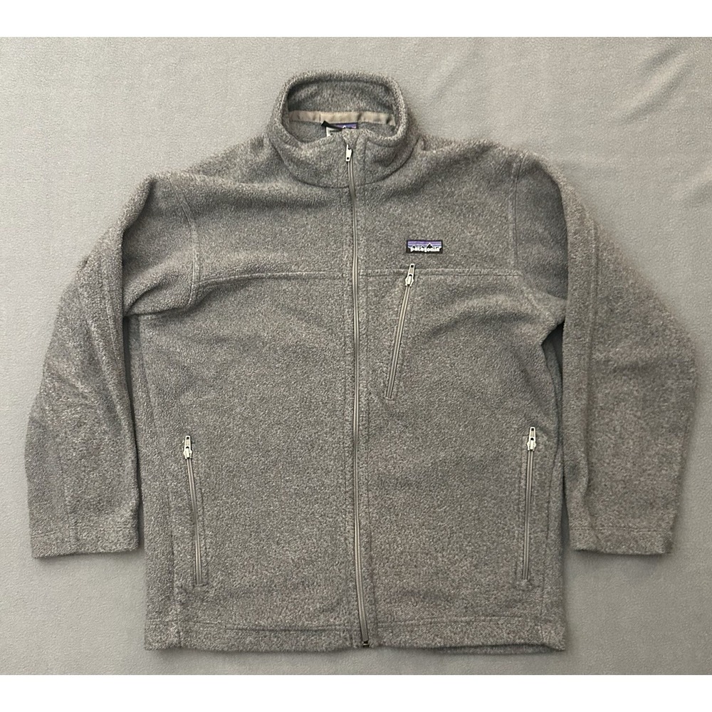 Patagonia Men's Synchilla Fleece Full Zip Jacket Size M Gray 25098FA12 EUC